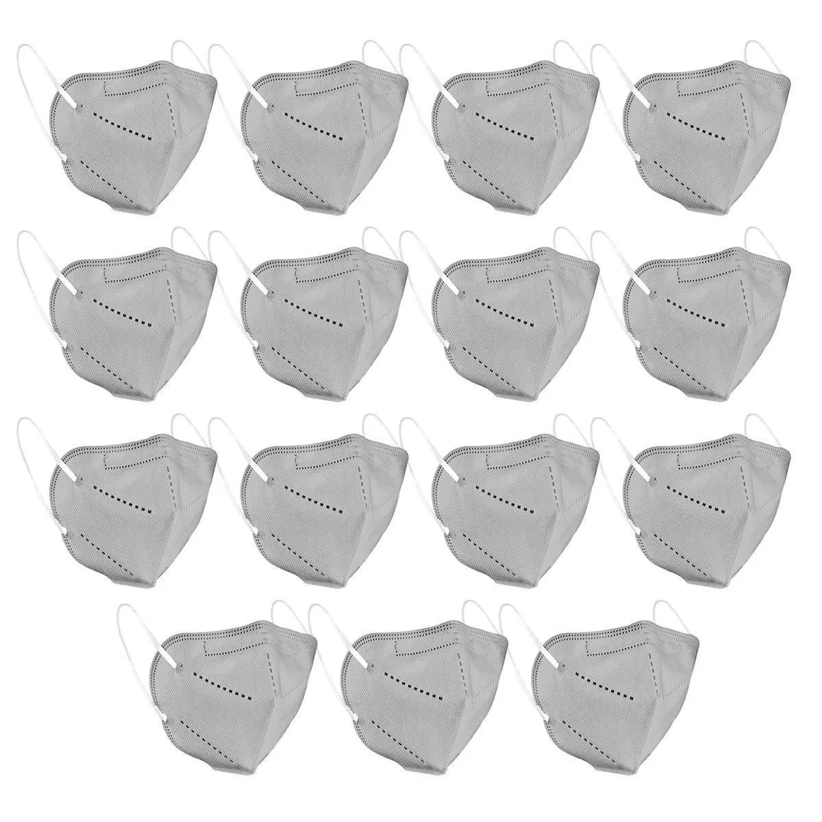 Fabula Pack Of 15 Anti-pollution Reusable 5-layer Mask Color: Grey