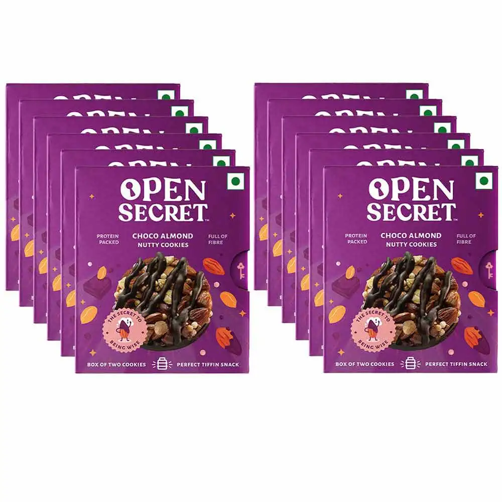 Open Secret Nutty Cookies,  2 Cookie(s)/Pack  Choco Almond Pack of 12