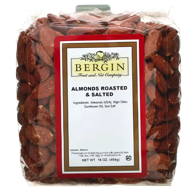 Almonds Roasted & Salted, 16 oz (454 g)