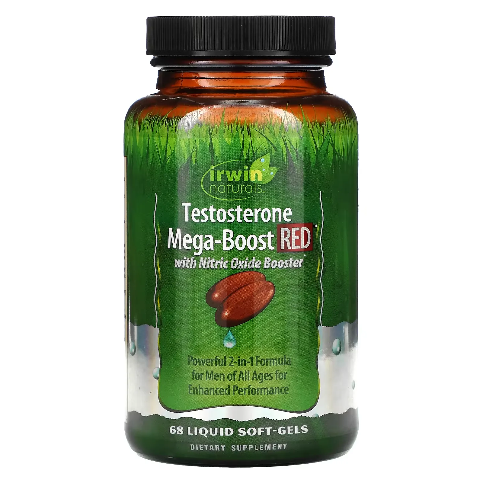 Testosterone Mega-Boost RED, 68 Liquid Soft-Gels