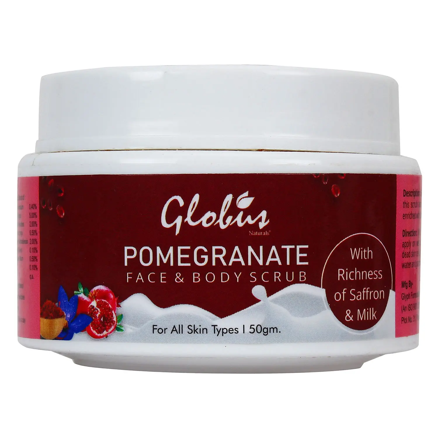 Globus Naturals Pomegranate Face & Body Scrub (50 g)