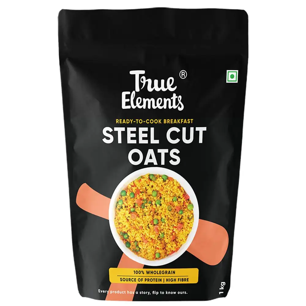 True Elements Gluten Free Steel Cut Oats,  1 kg  Unflavoured