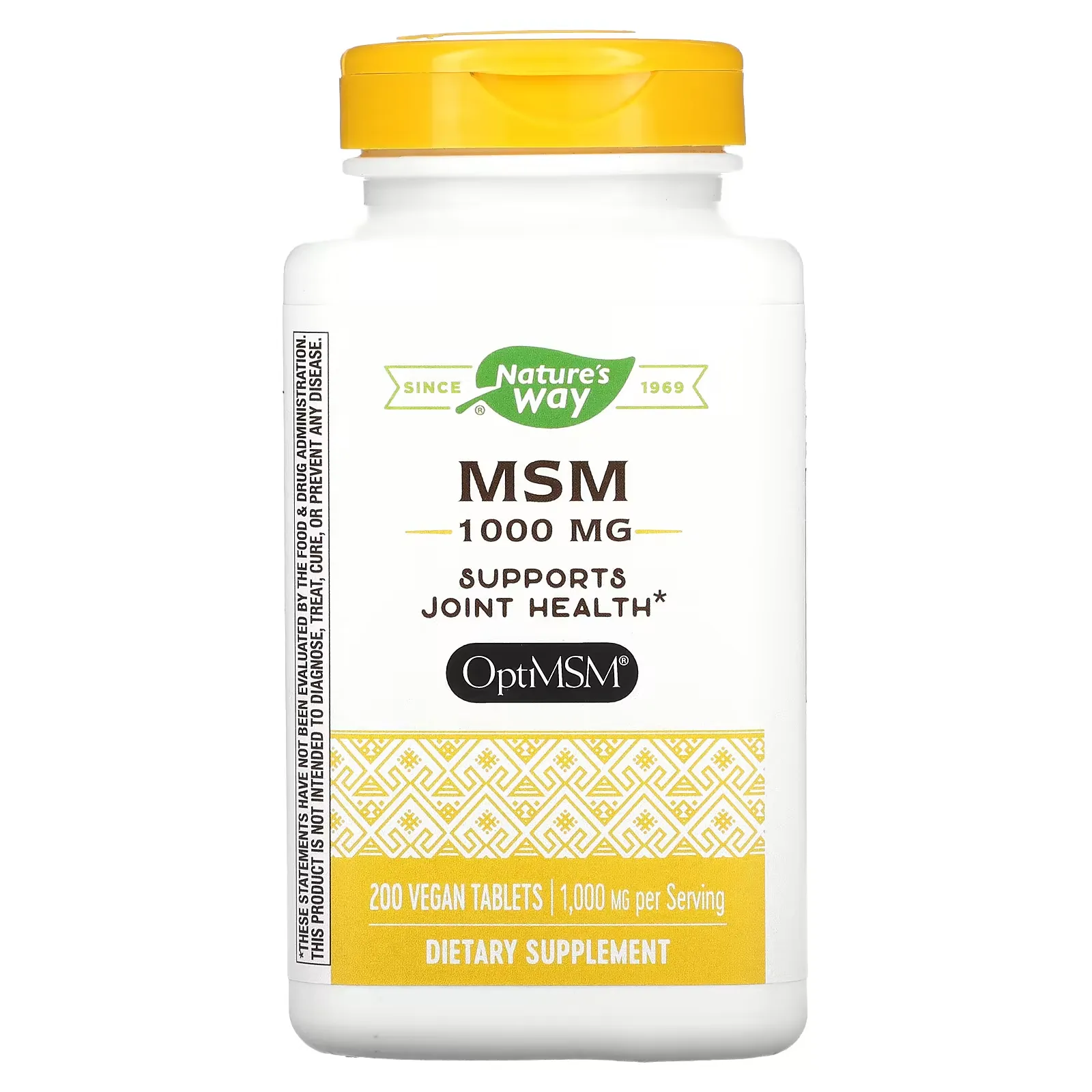 MSM, 1,000 mg, 200 Vegan Tablets