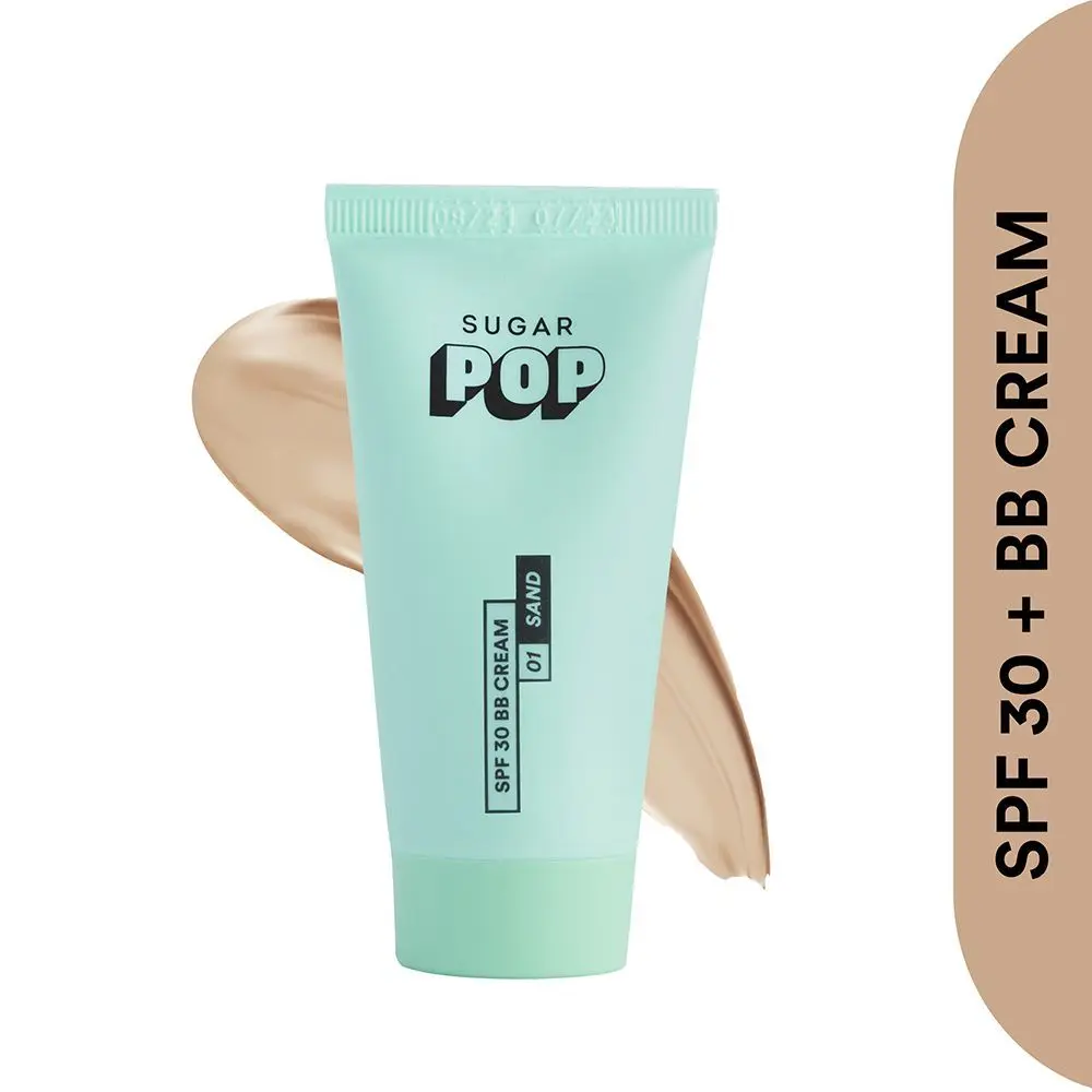 SUGAR POP SPF 30 + BB Cream - 01 Sand - Lightweight, Long Lasting , Hydrating, Skin Brightening l Built-in SPF 30 for UV Protection for Women lA 25 gm