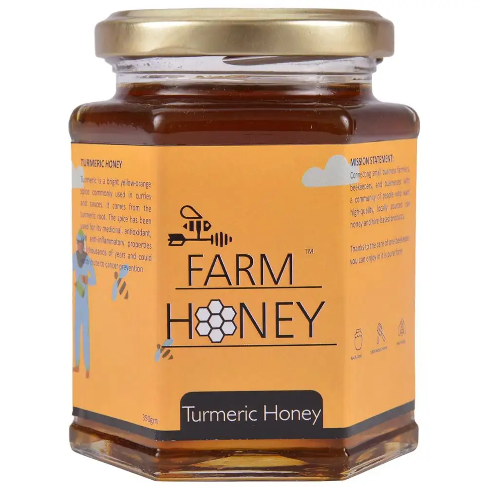 Farm Honey Turmeric Honey,  250 g  Unflavoured