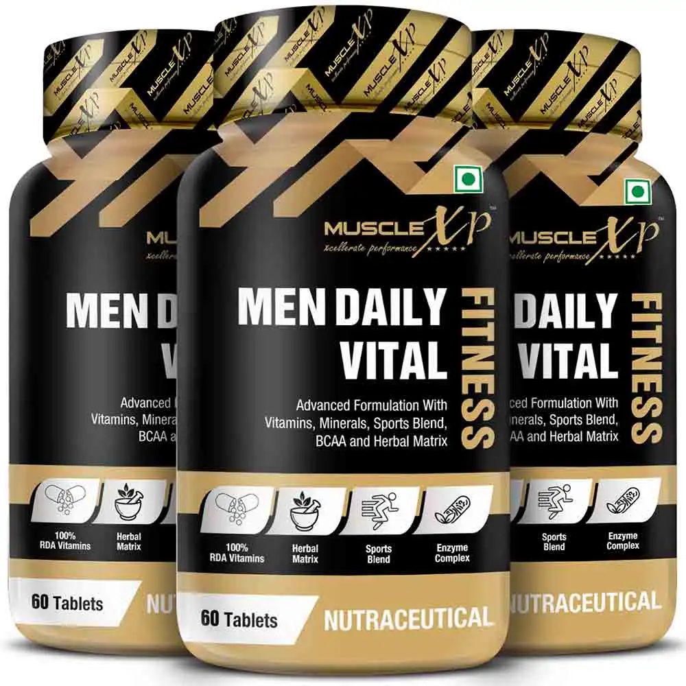 MuscleXP Men Daily Vital Fitness,  60 tablet(s)  Unflavoured (Pack of 3)