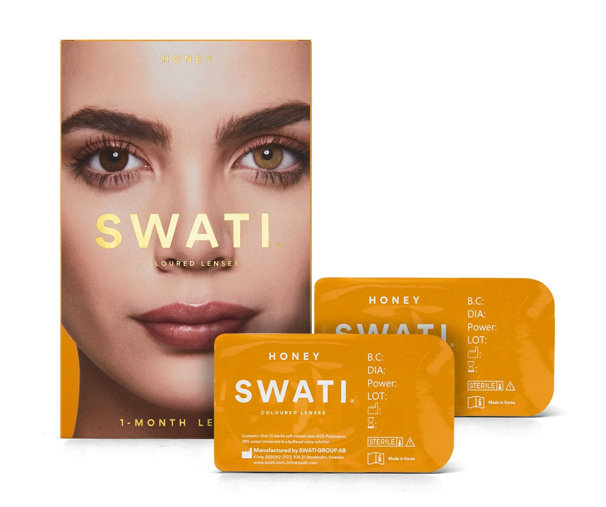 Swati Cosmetics Coloured Lenses Honey Power - 1.00