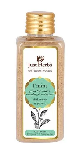 Just Herbs I Mint Green Tea Nourishing Dark-Circle Treatment Face Pack