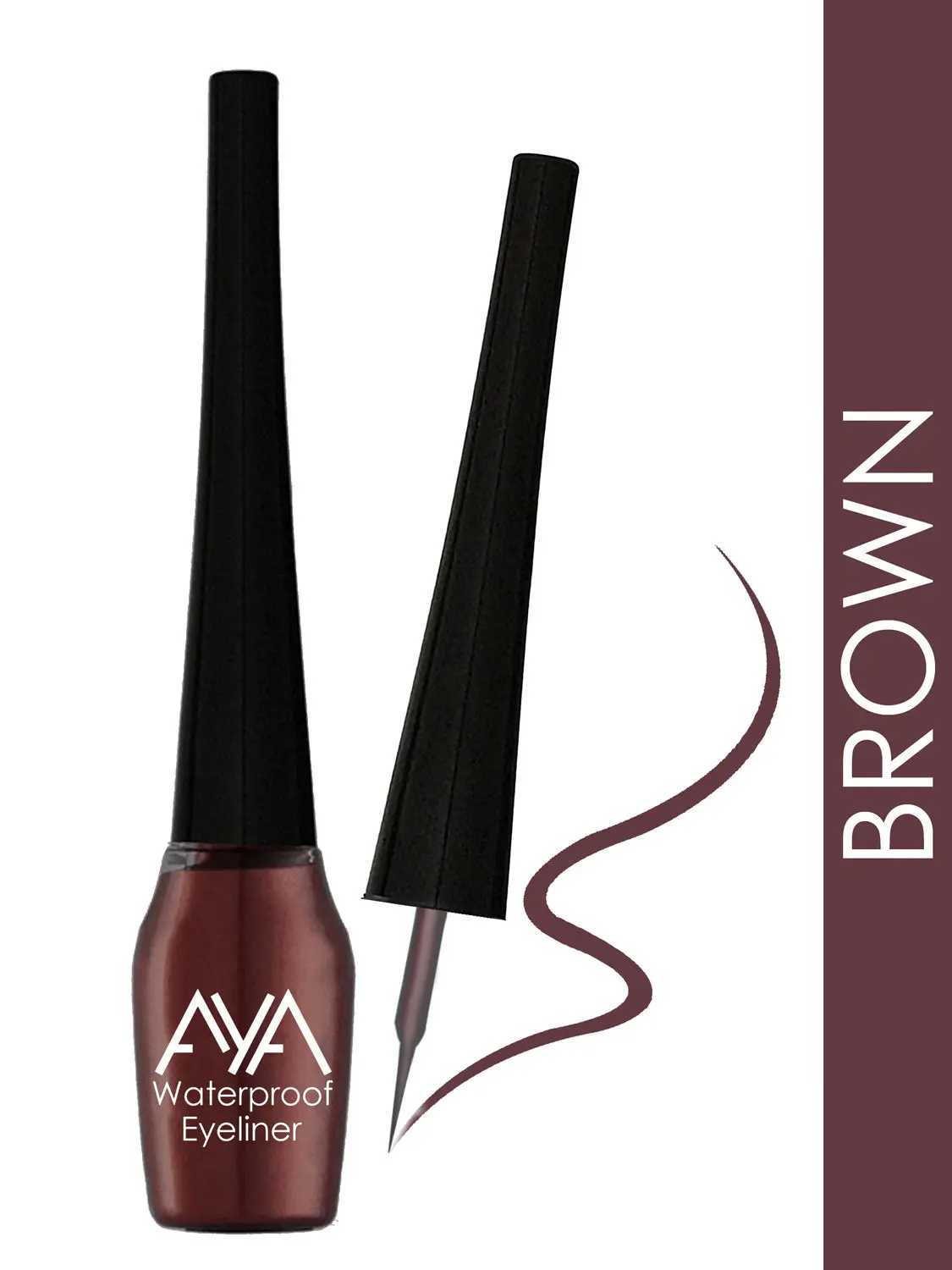 AYA Waterproof Eyeliner, Brown (5 ml)