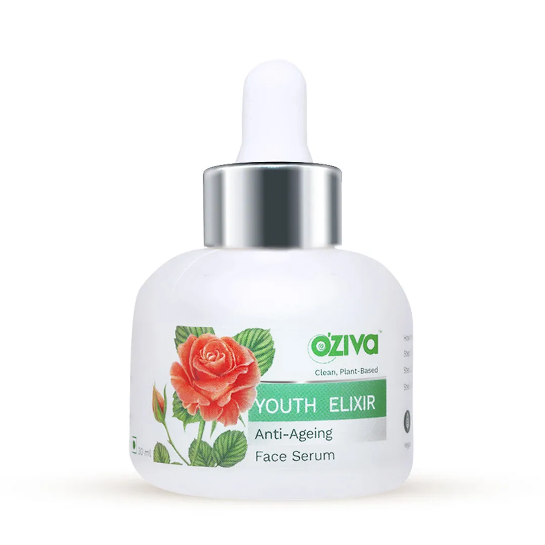 OZiva Youth Elixir Anti-Ageing Face Serum with Phyto Retinol for Wrinkle Reduction & Skin Tightening