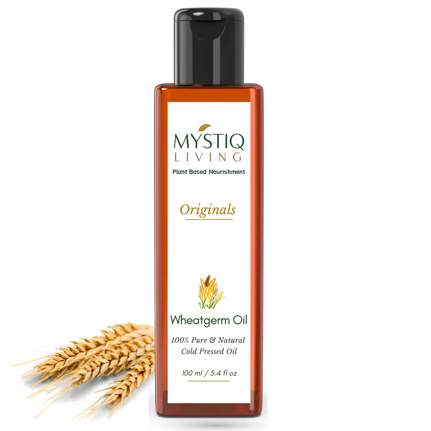 Mystiq Living Originals - Wheat Germ Oil, 100ML | Cold Pressed | 100% Pure and Natural