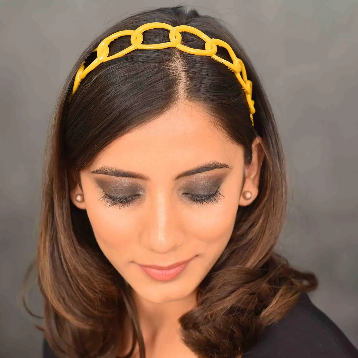 YoungWildFree Yellow Interlock Hair Band-Simple Dailywear Plastic Hairband