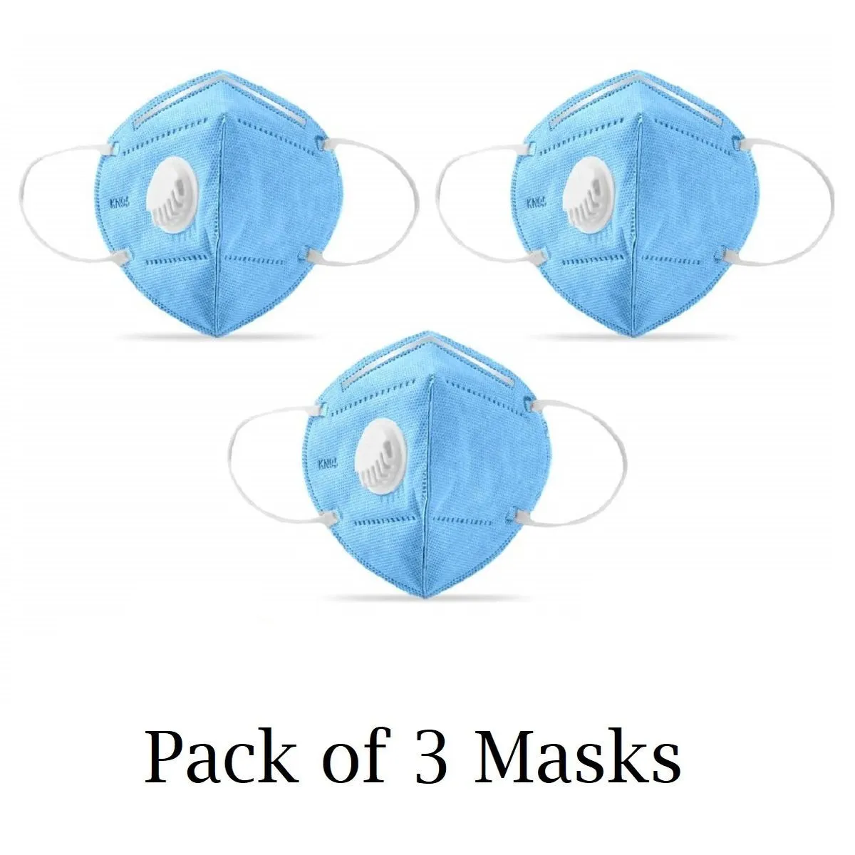 OOMPH KN95 Anti-Polution Mask with Respirator Valve Pack of 3