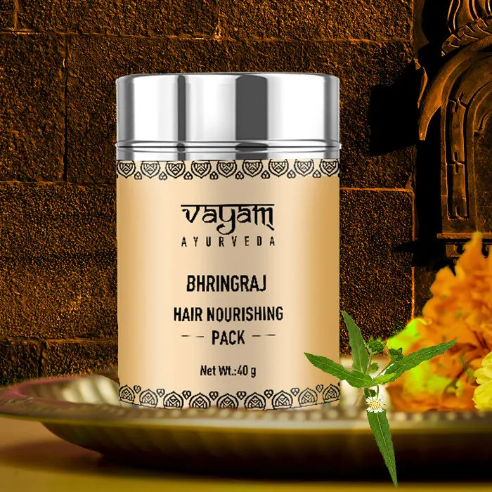 Vayam Ayurveda Hair Nourishing Pack - Bhringraj (40 g) | Ayurvedic | Natural | Herbal | Pure | Sulphate free | Paraben Free