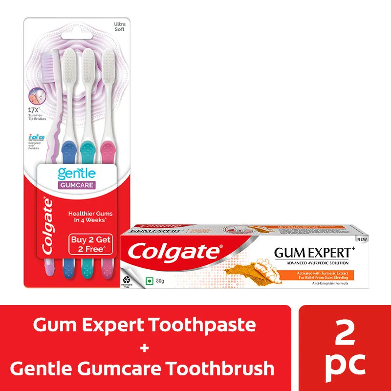 Colgate Gum Expert Toothpaste and Colgate Gentle Gumcare Toothbrush (B2G2)