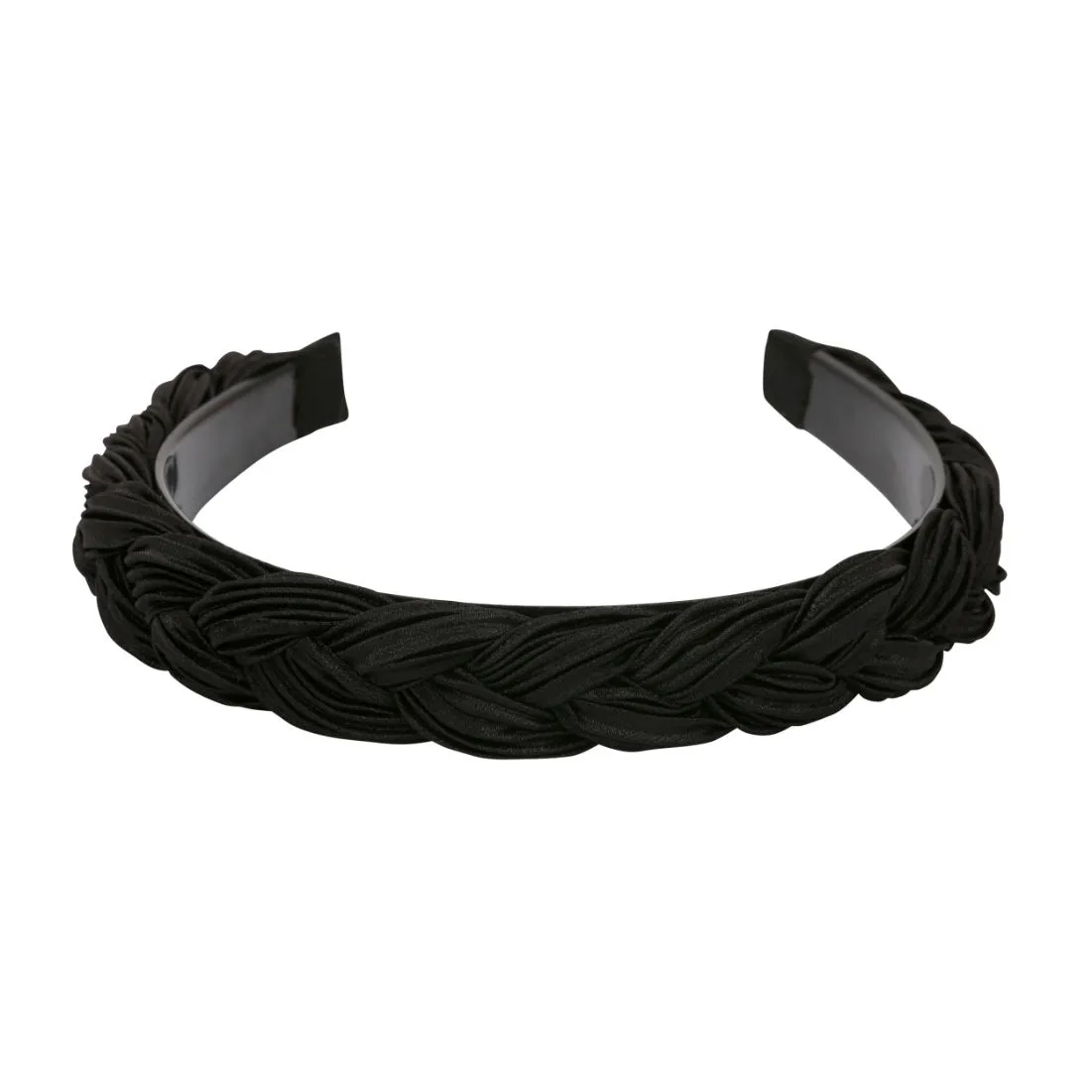 YouBella Hair Jewellery Fabric And Plastic Braid Shape Black Head Band (YBHAIR_41347)