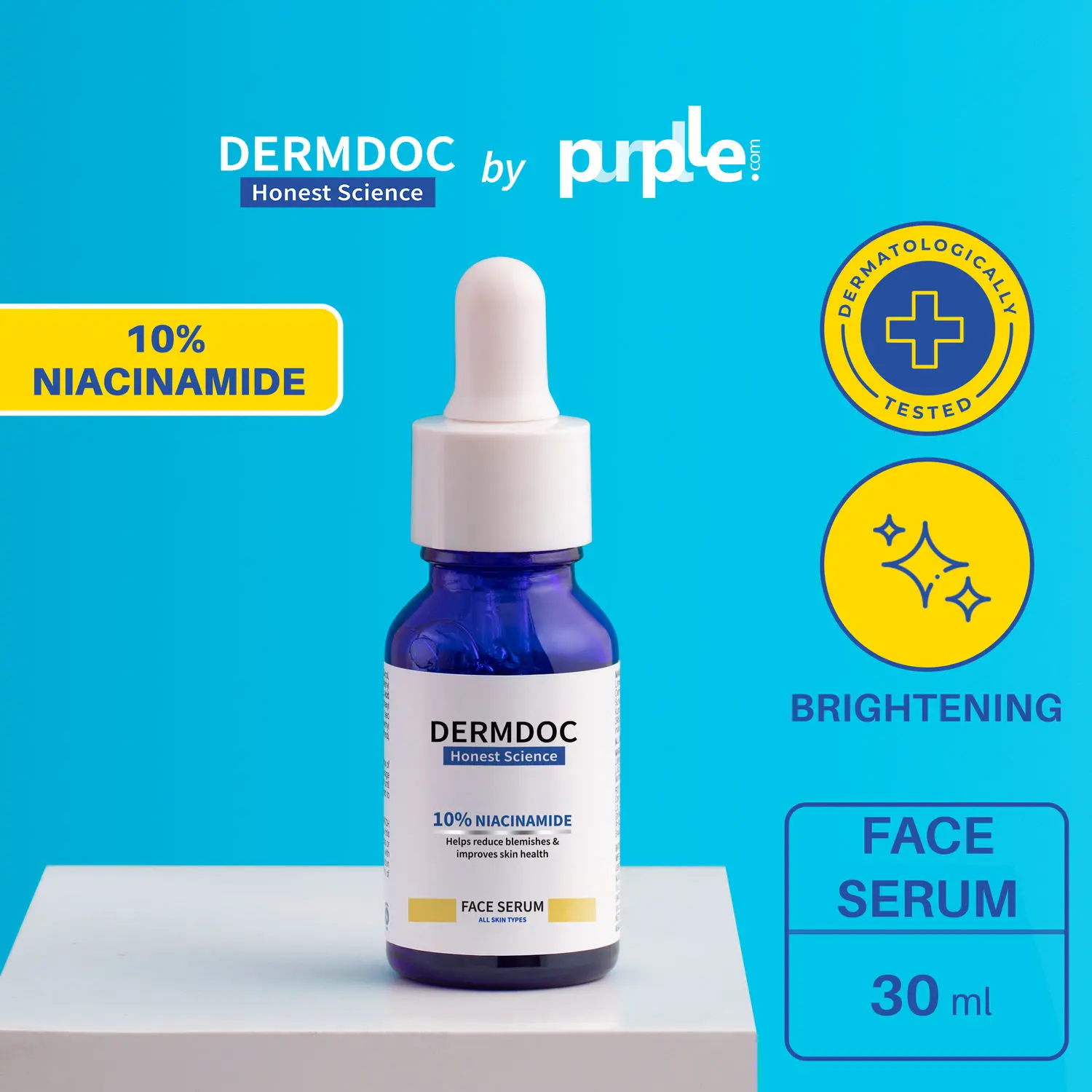 DermDoc by Purplle 10% Niacinamide Face Serum (30 ml) | skin radiance face serum , niacinamide serum