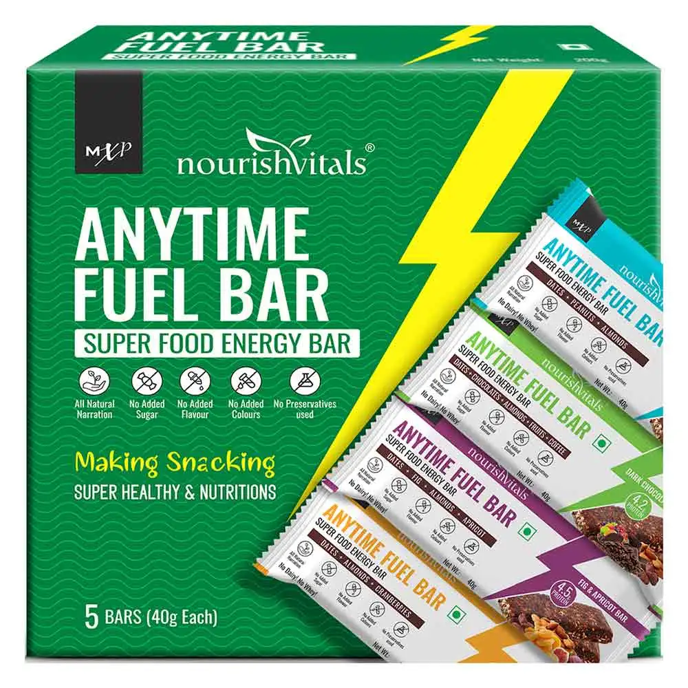 NourishVitals Anytime Fuel Bar,  5 bar(s)  Assorted