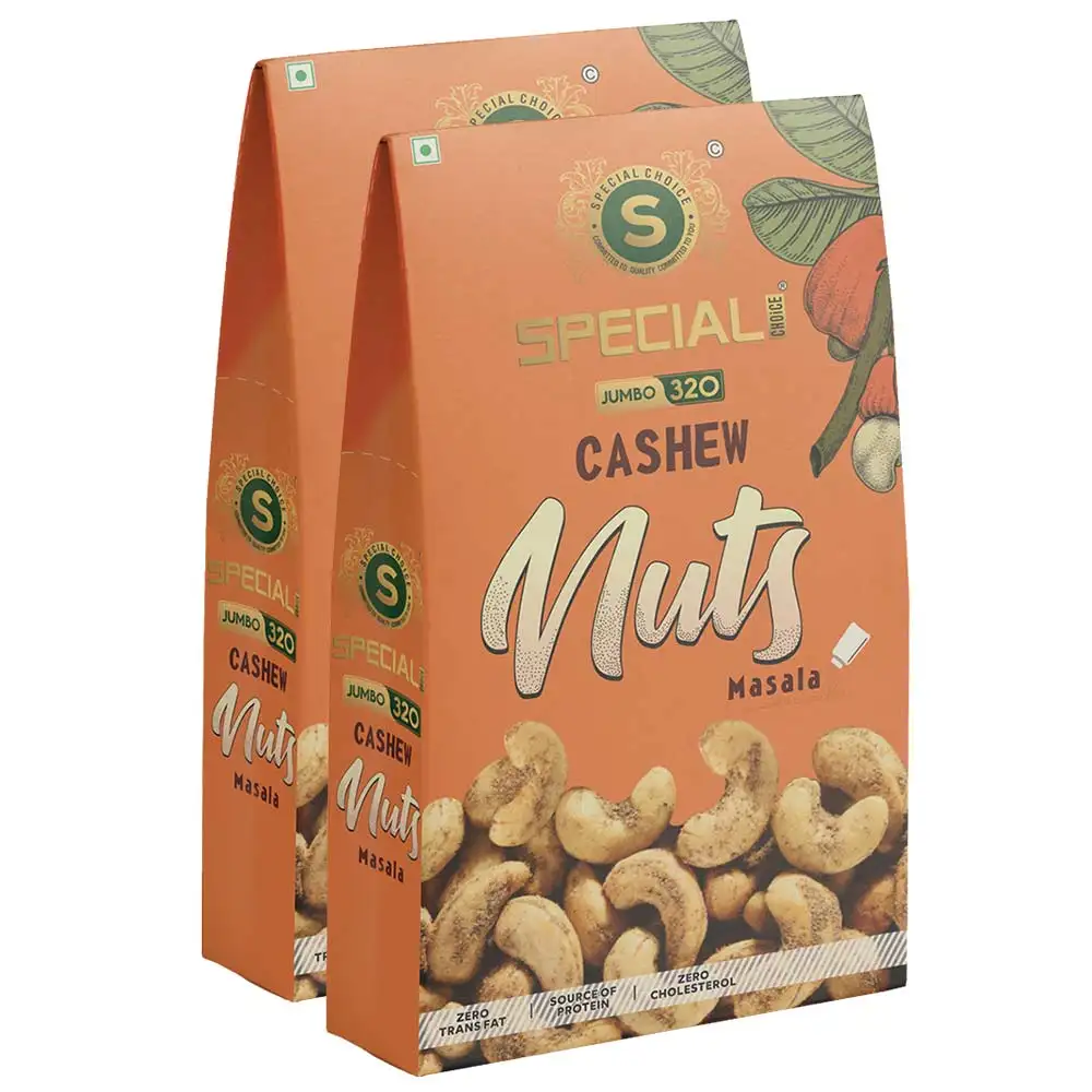 Special Choice Cashew Nuts (Jumbo 320),  Masala (Pack of 2)  250 g