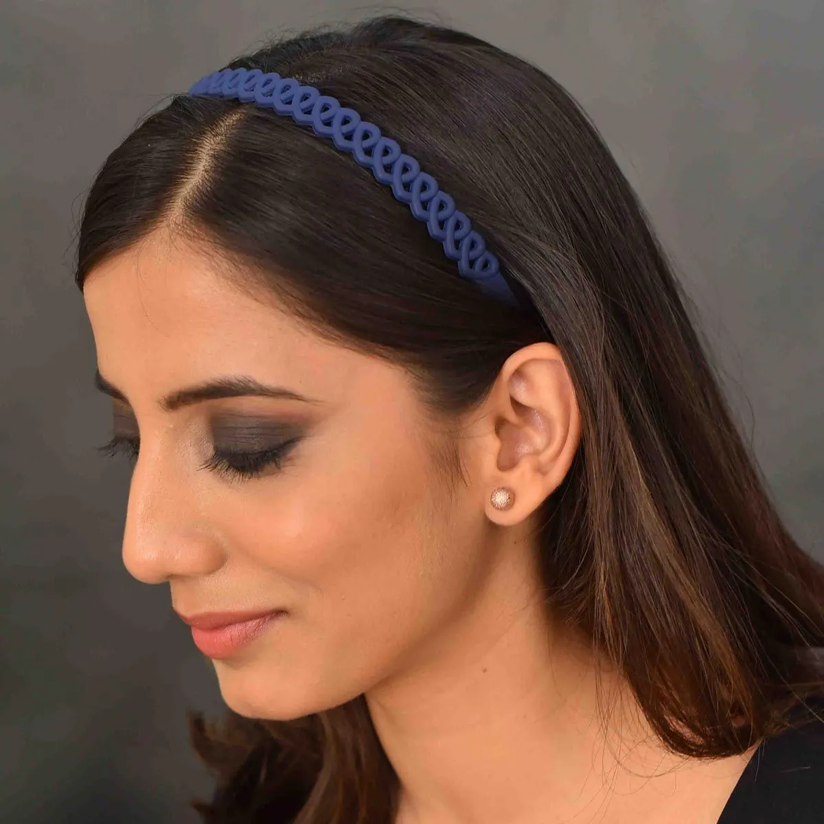 YoungWildFree Blue Plastic Twisted Hair Band- Cute Simple Daywear Design For Women