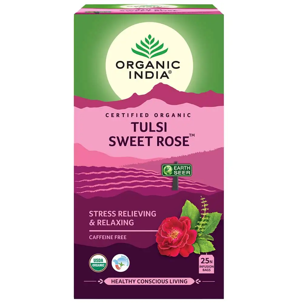 Organic India Tulsi Tea,  Sweet Rose  25 Piece(s)/Pack