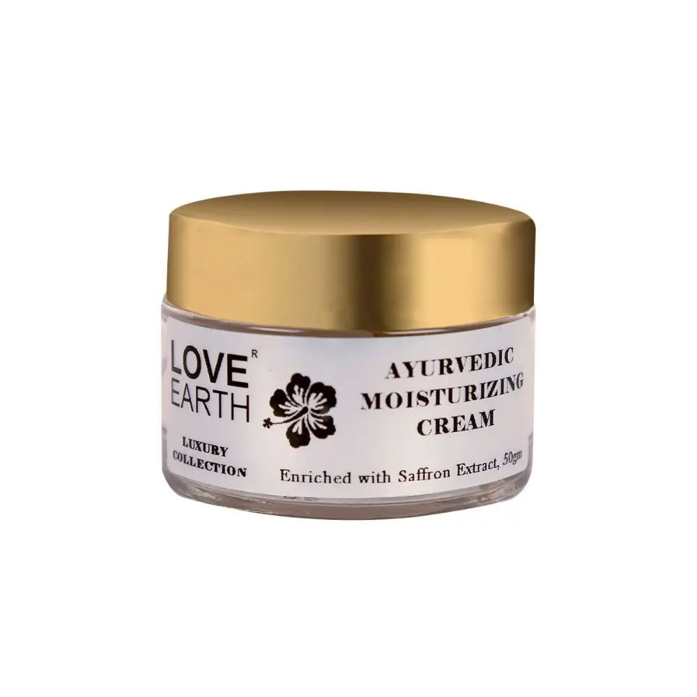 Love Earth Ayurvedic Moisturizing Cream with Saffron, Giloy Extracts 50gm