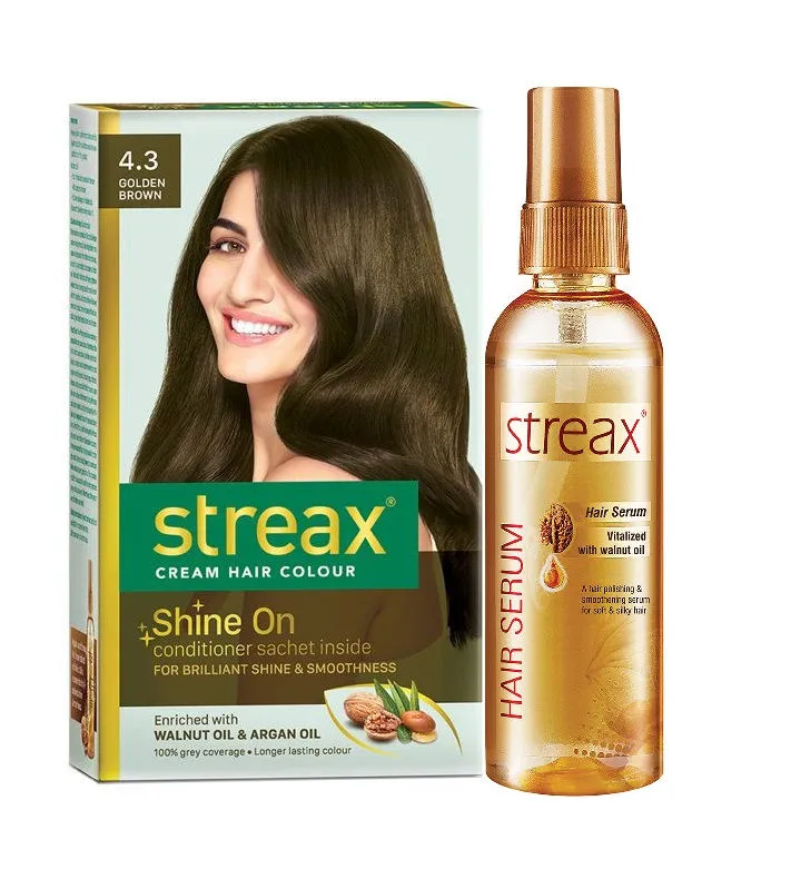 Streax Reg Colour Golden Brown + Walnut Serum