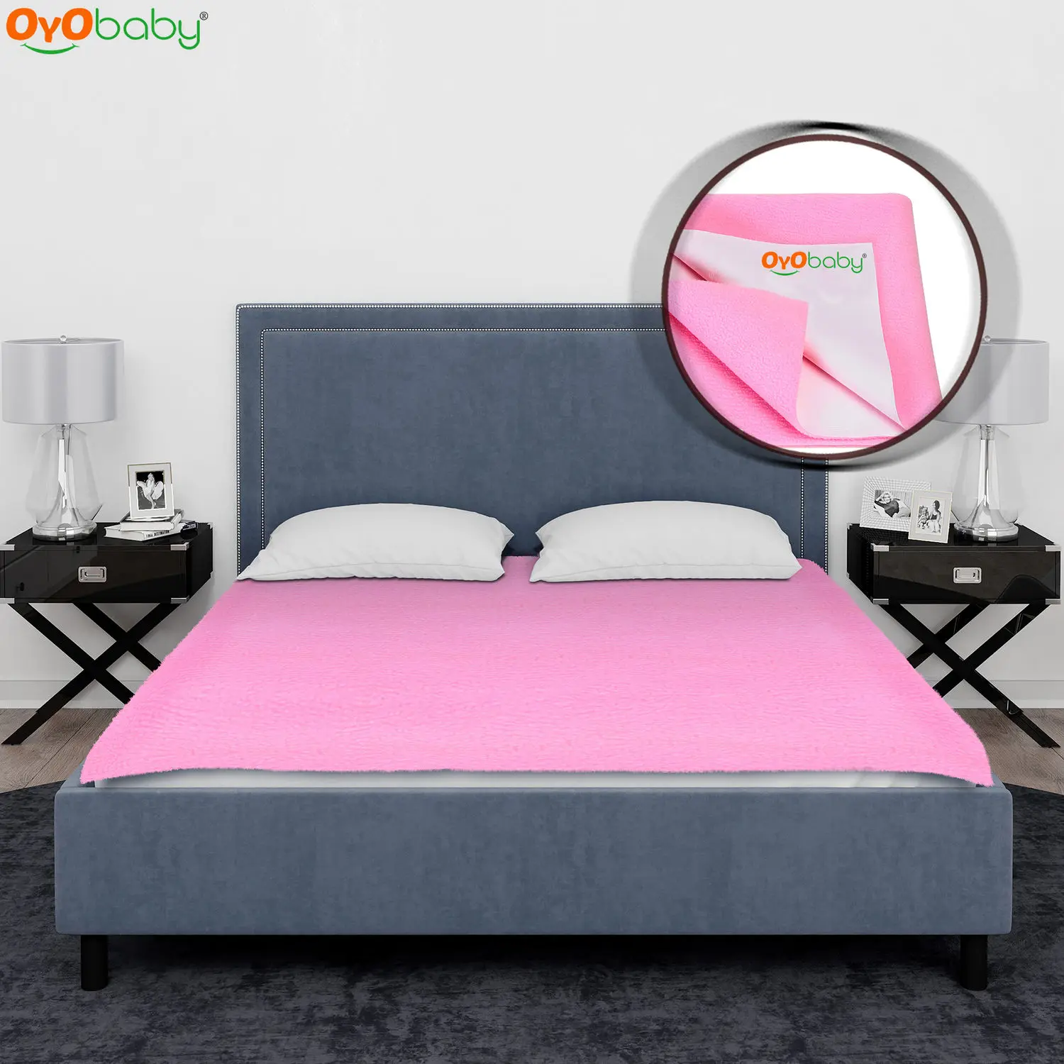 OYO Baby Waterproof Rubber Sheet Double Bed Size (260cm X 200cm, P)