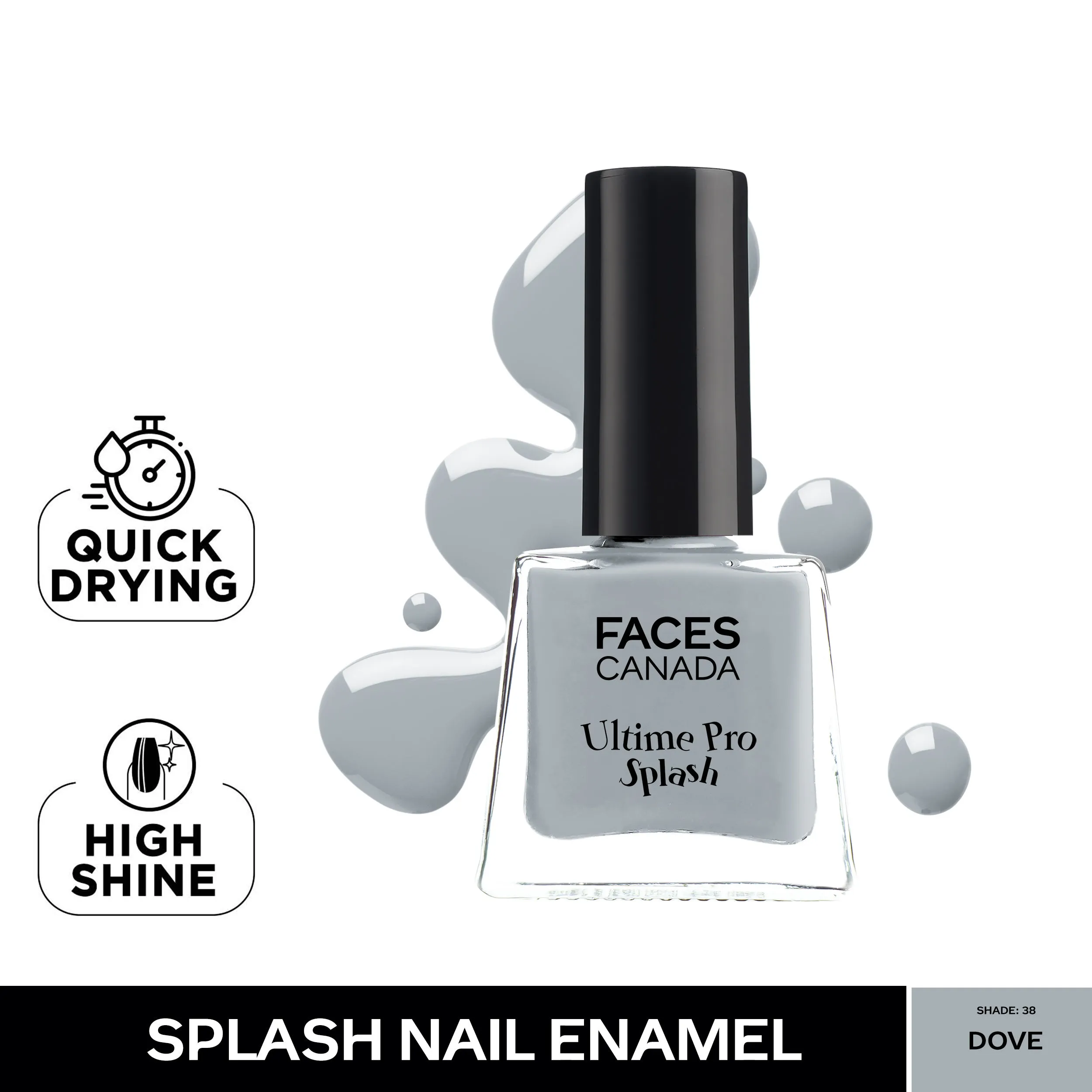 Faces Canada Ultime Pro Splash Nail Enamel - Dove 38