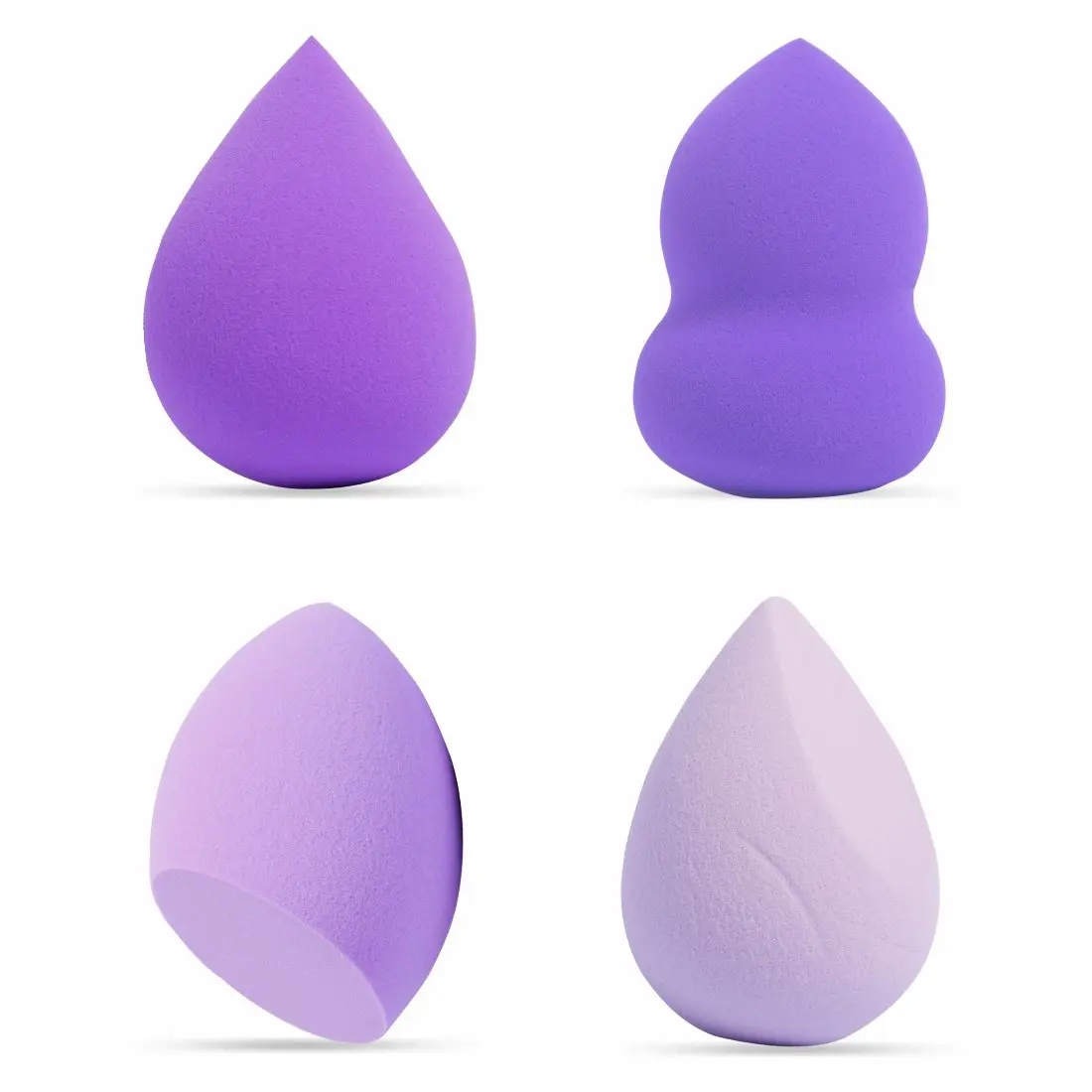 GUBB Beauty Blender Makeup Sponge Set of 4 - Purple Assorted