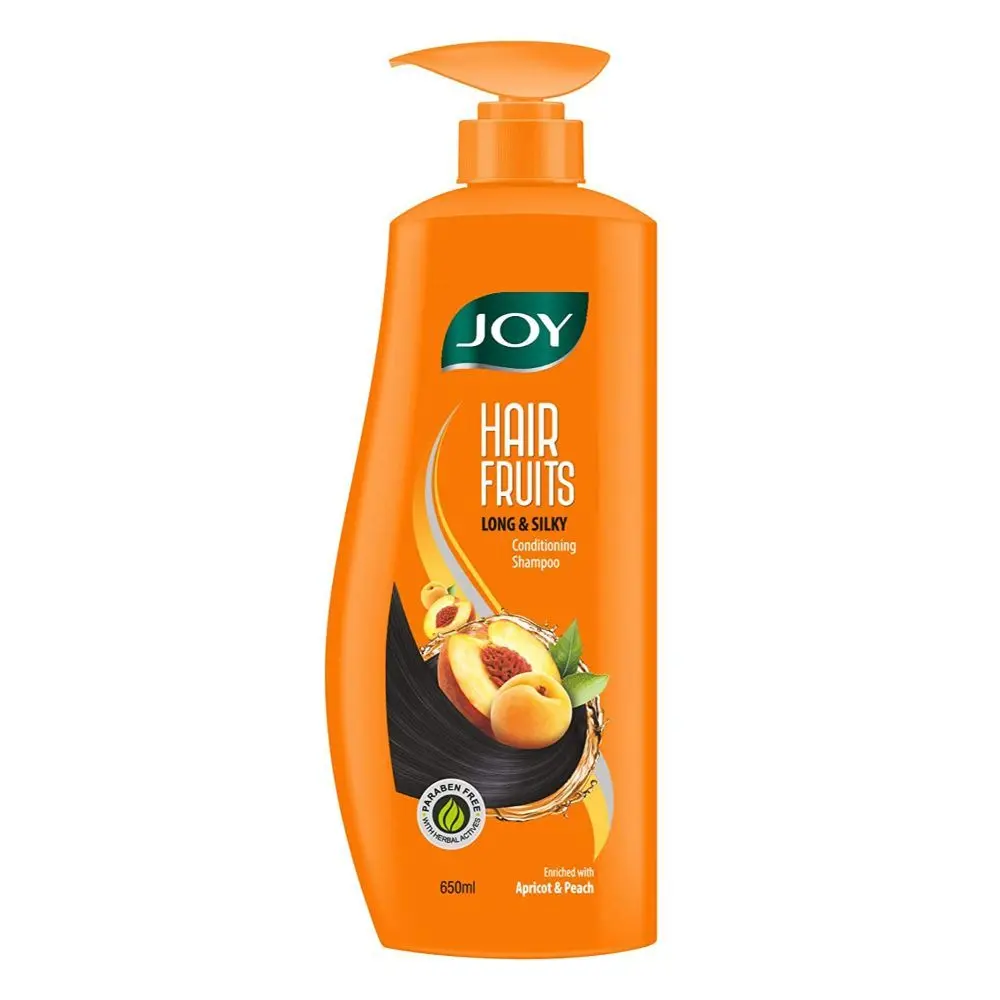 Joy Hair Fruits Long & Silky Conditioning Shampoo Enriched with Apricot & Peach 650 ml