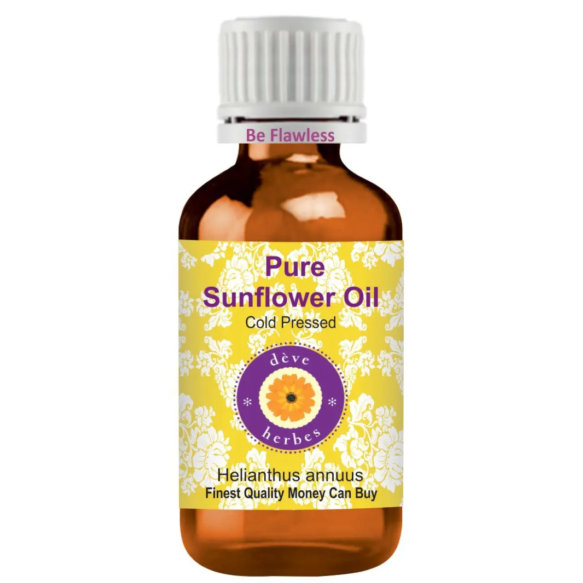 Deve Herbes Pure Sunflower Oil (Helianthus annuus) Natural Therapeutic Grade Cold Pressed 30ml