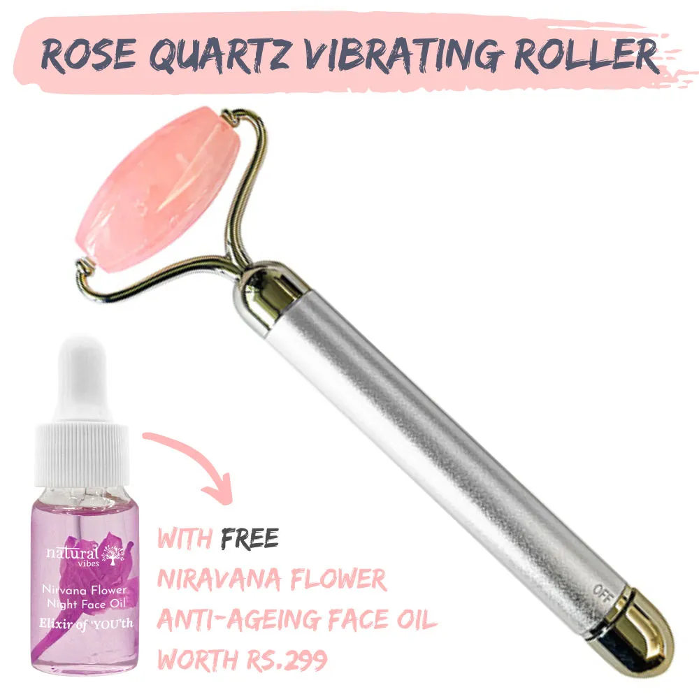 Natural Vibes Vibrating Face Roller + Nirvana Anti Ageing Flower Oil