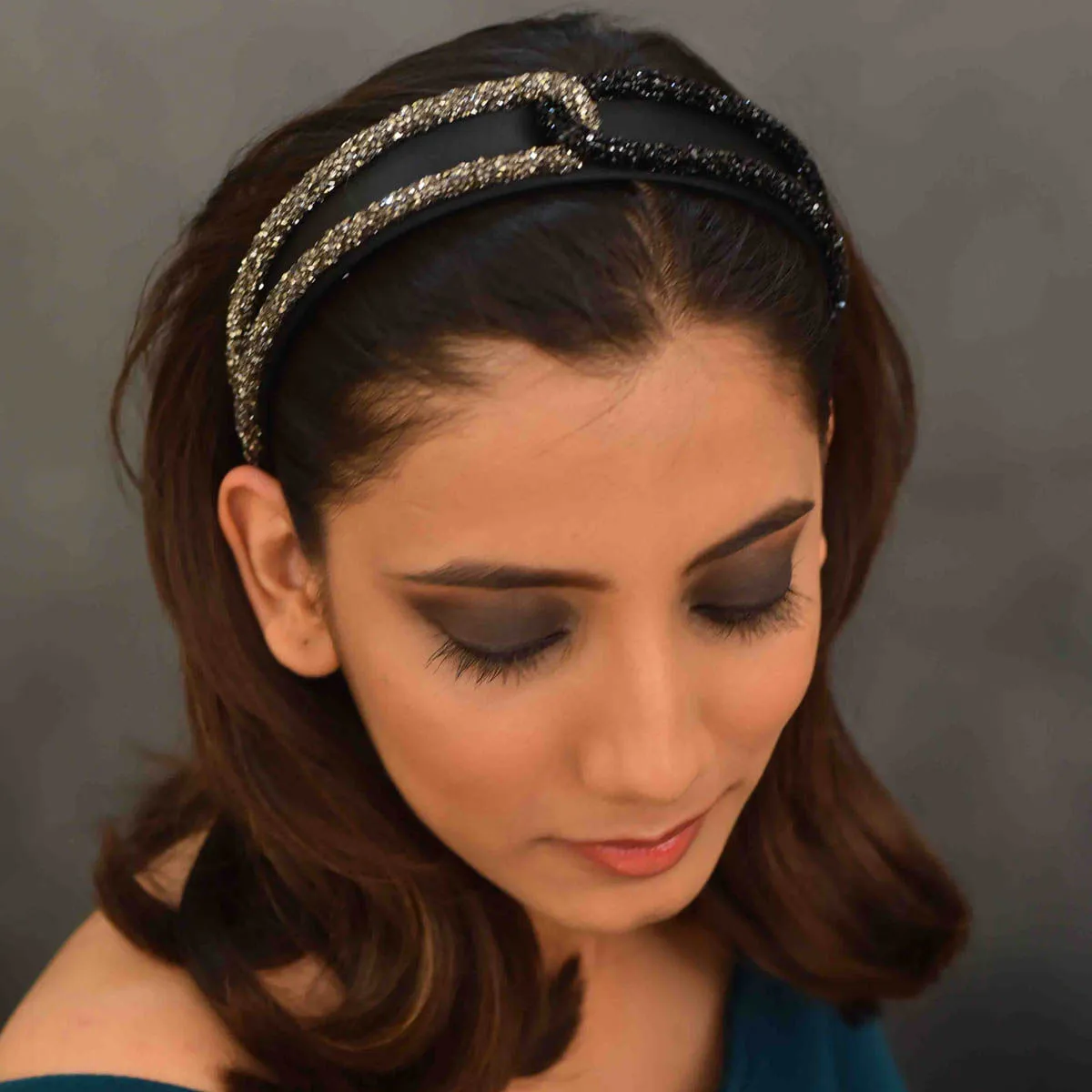 YoungWildFree 2 Coloured Sparkly Glitter Hair Band-Stylish Fancy Party Hairband For Women