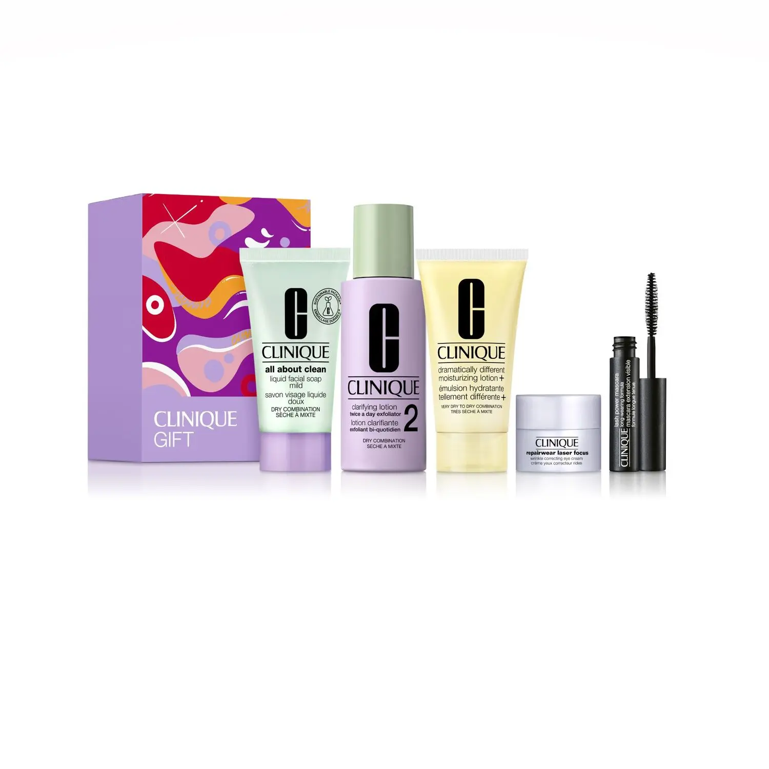 Clinique Gift #5C-B (Abc Mild 30Ml + Clarifying Lotion (2) 60Ml +  Ddml+ 30Ml + Ddl (Barely) + Mascara)