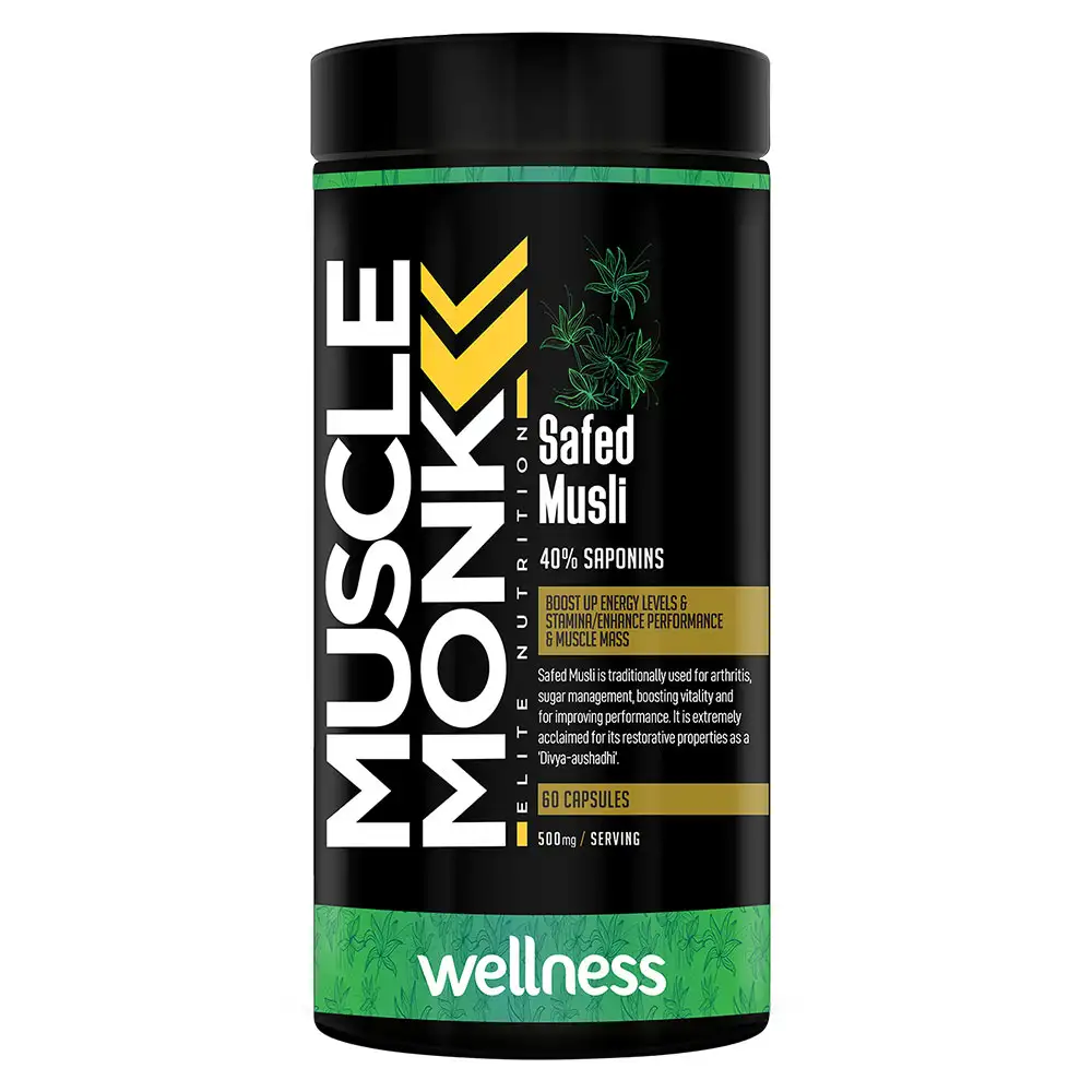 MuscleMonk Safed Musli,  60 capsules