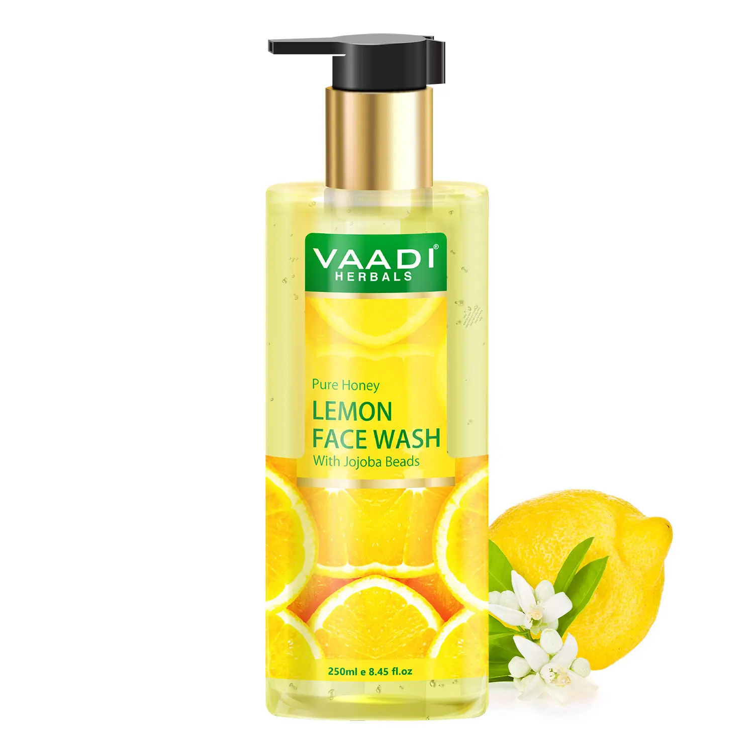 Vaadi Herbals Pure Honey Lemon Face Wash with Jojoba Beads (250 ml)