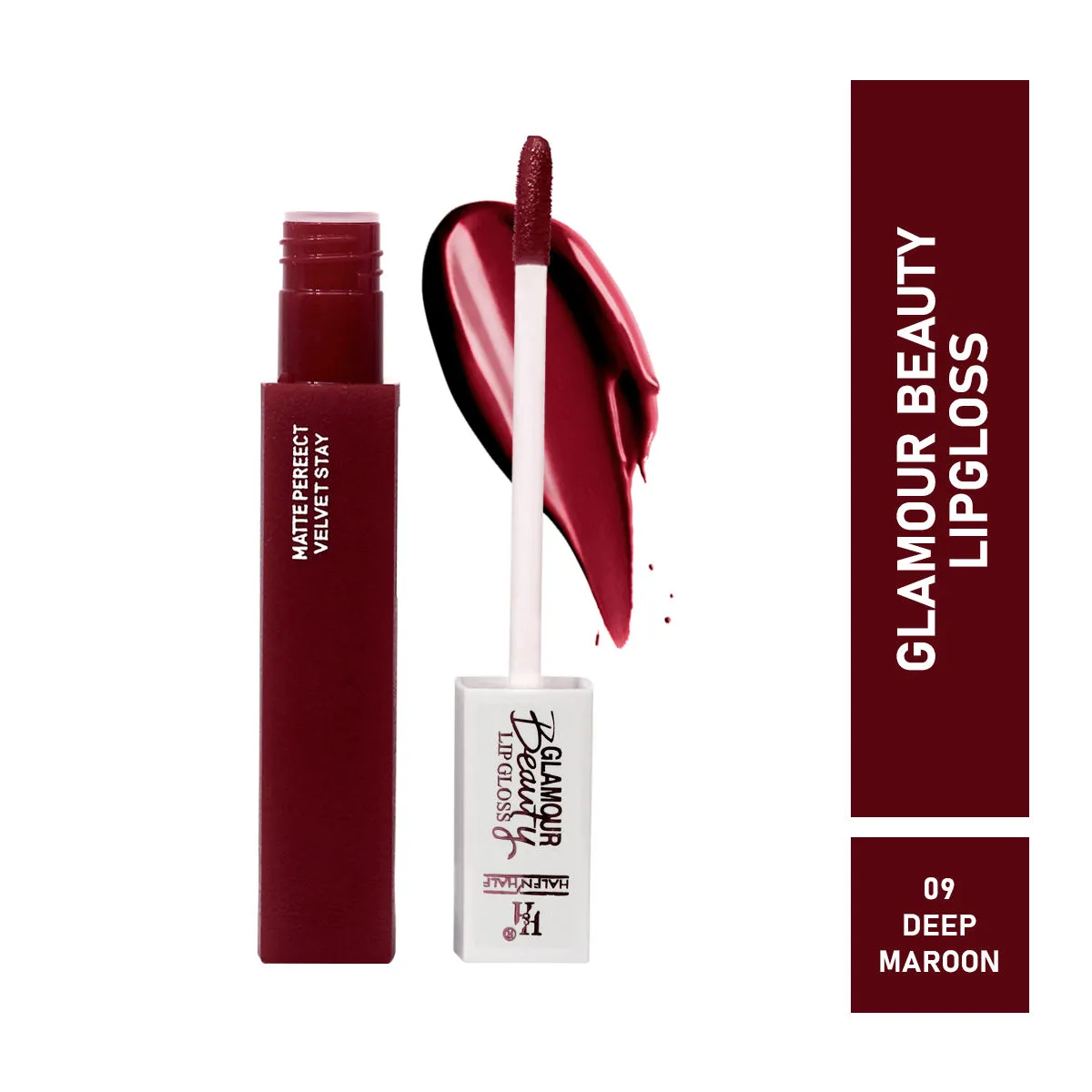 Half N Half Rich Glamour Beauty Lipgloss - Deep Maroon