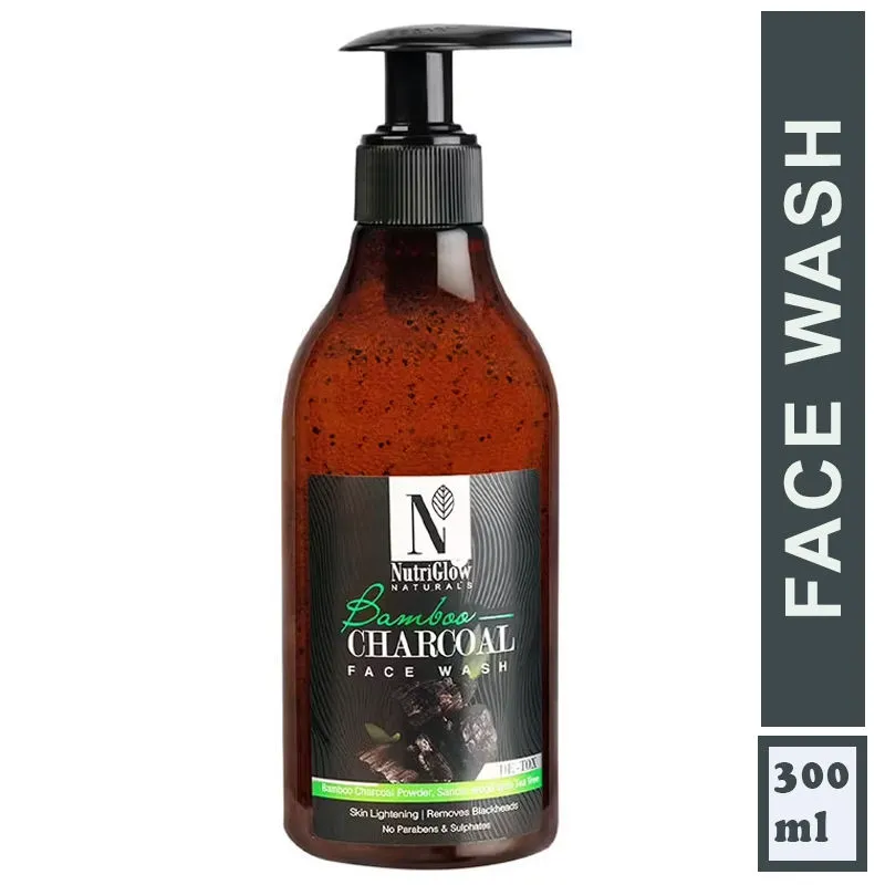 NutriGlow NATURAL'S Bamboo Charcoal Face Wash With Bamboo Charcoal Powder