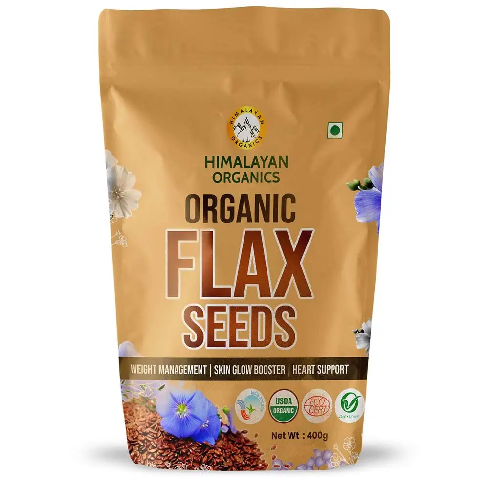 Himalayan Organics Flax Seeds,  Unflavoured  400 g