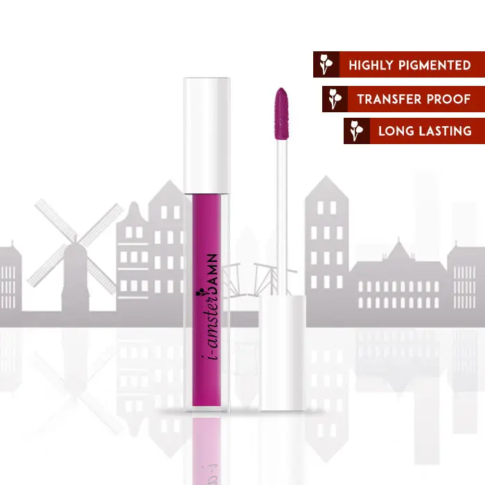 I-AmsterDAMN Liquid Lipstick, Matte, Pink, Tulipa Triumph - Judith Leyster 14 (3 ml)