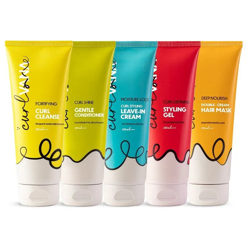 Curlvana Ultimate Curl Kit - Shampoo, Conditioner, Leave-In Cream, Styling Gel and Hair Mask