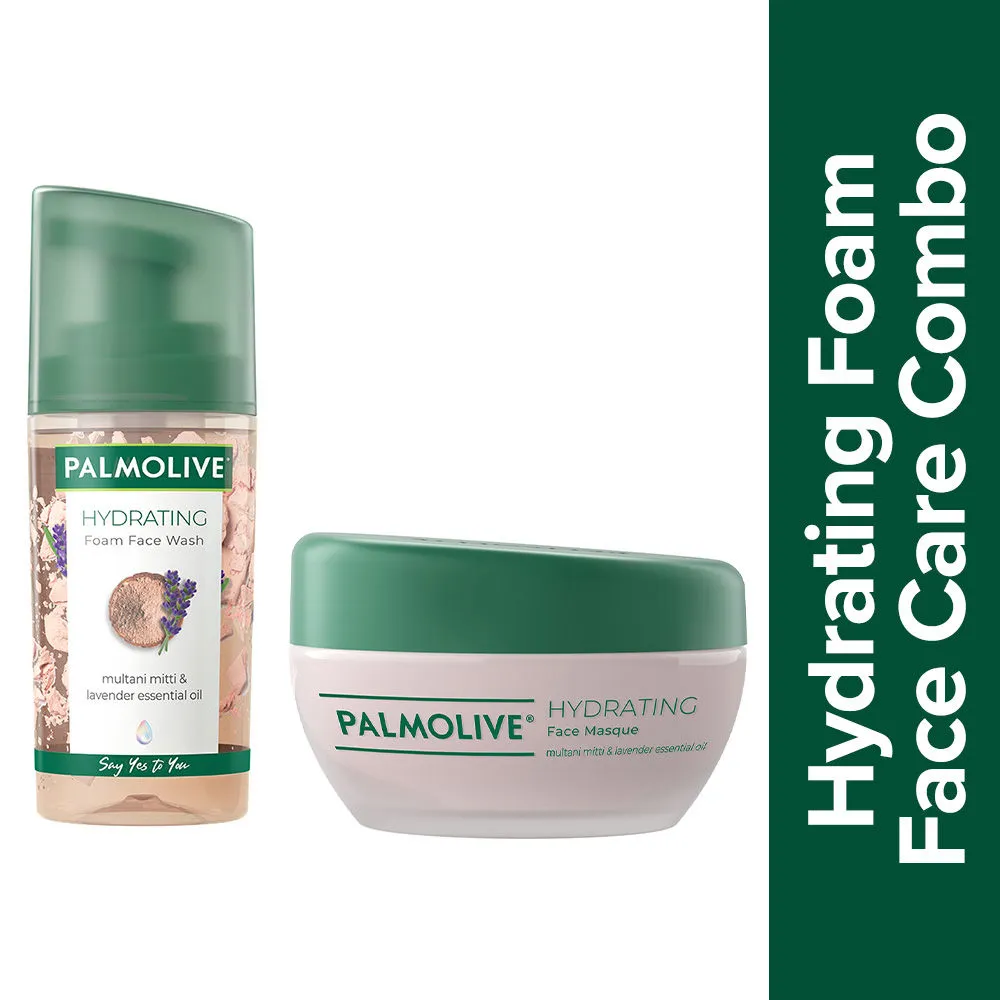 Palmolive Hydrating Face Care Combo - Foam Facewash and Face Masque with 100% Natural Extracts