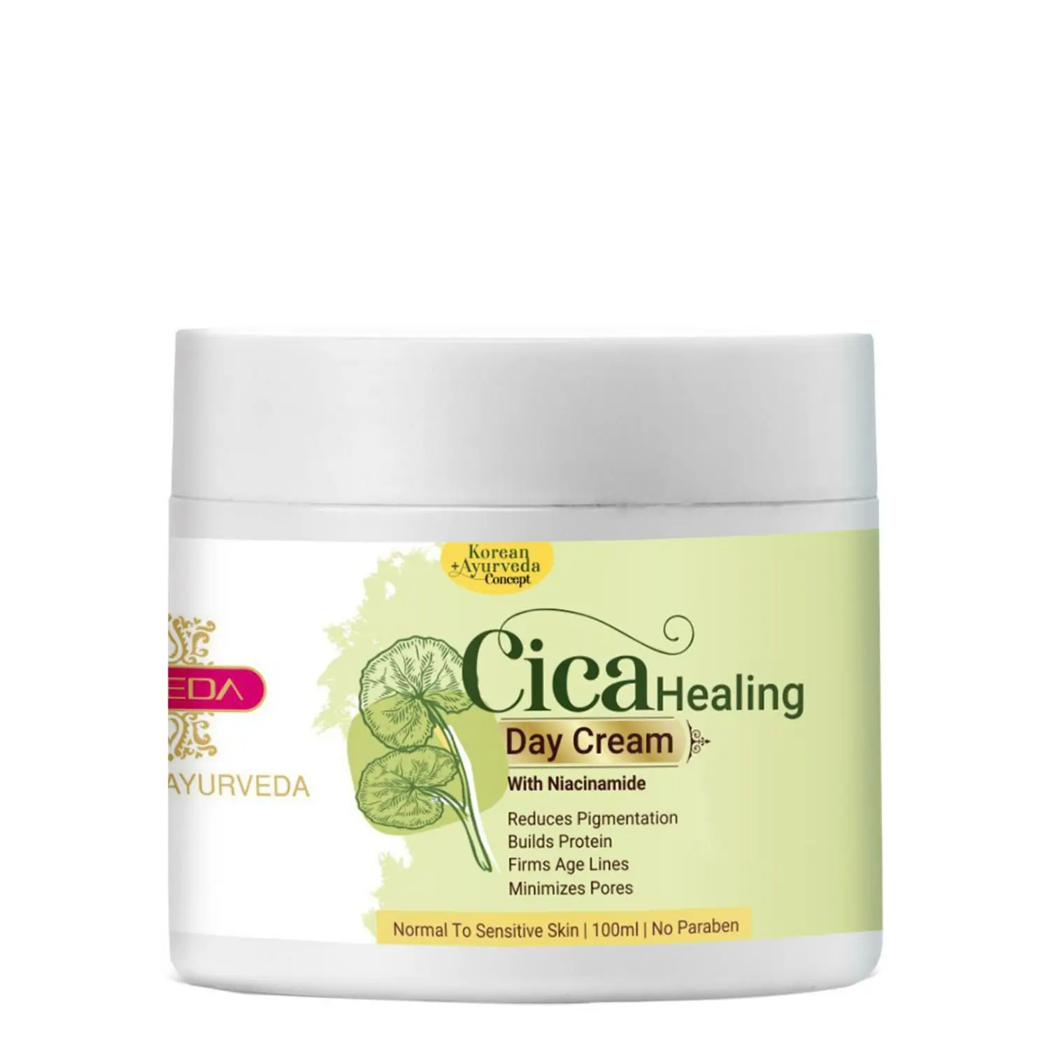 Inveda Cica Healing Day Cream, Reduces Blemishes, Improves Uneven Skin Tone, Minimizes Pores with Cica and Cocoa Natural Ingredients for Acne & Blemish-Free Skin, 100ml