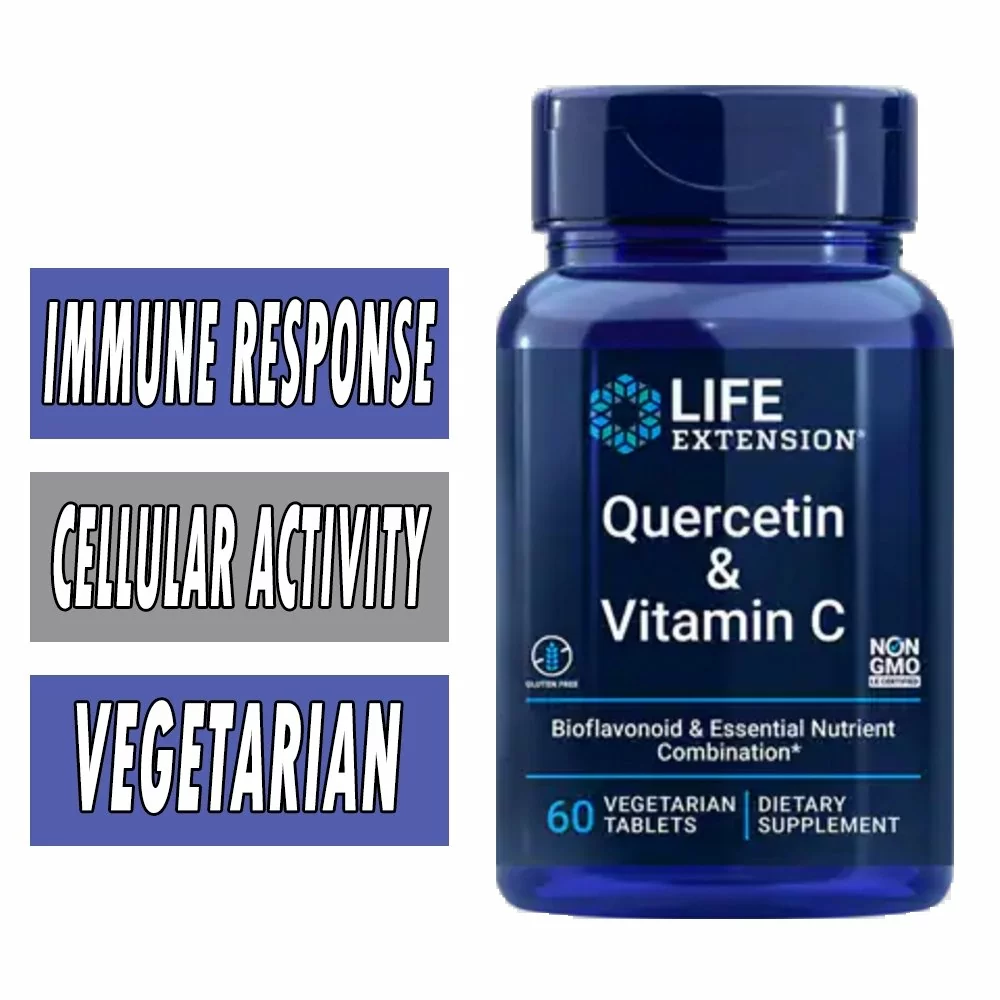 Life Extension Quercetin and Vitamin C - 60 Veg Tablets