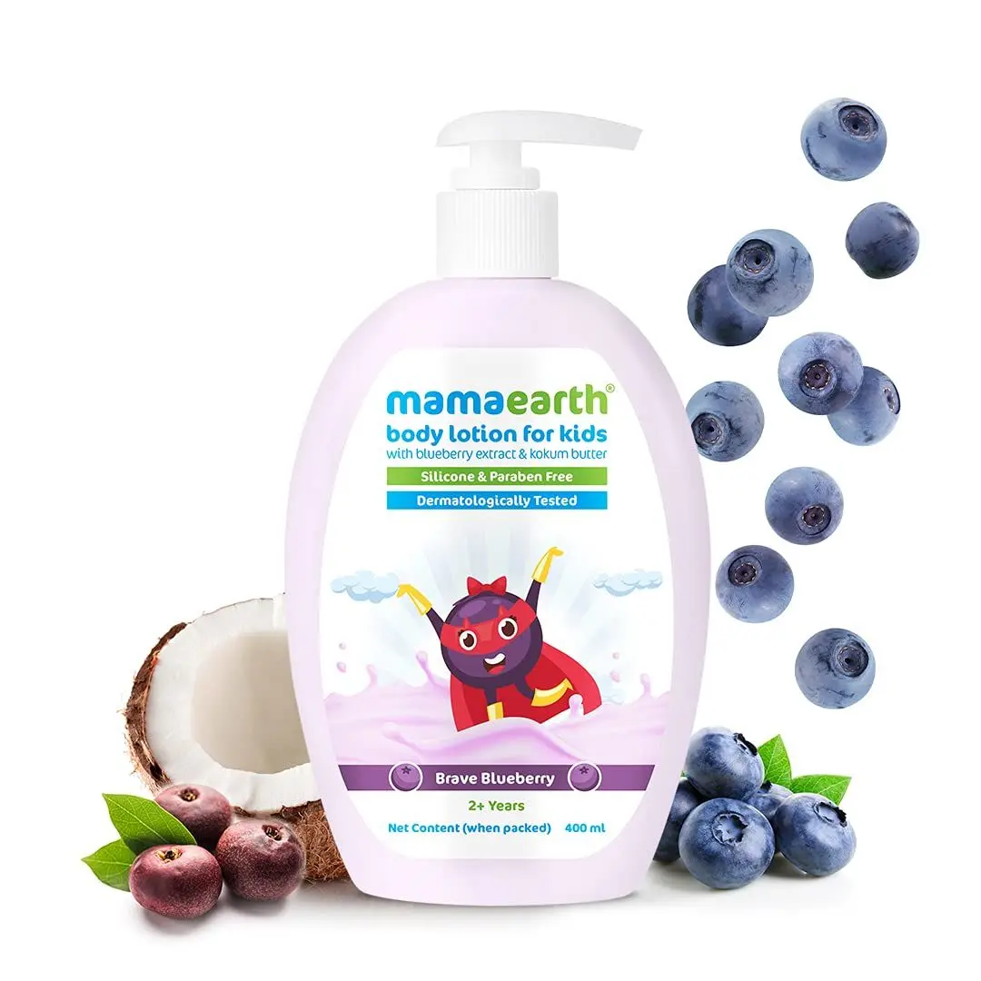 Mamaearth Brave Blueberry Body Lotion for Kids with Blueberry & Kokum Butter – 400 ml