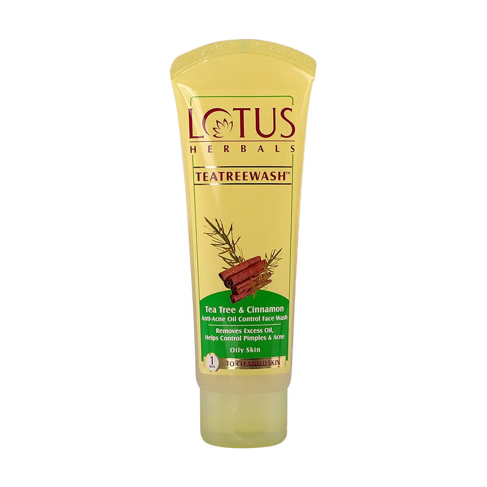 Lotus Herbals Tea Tree & Cinnamon Anti-acne Oil Control Face Wash