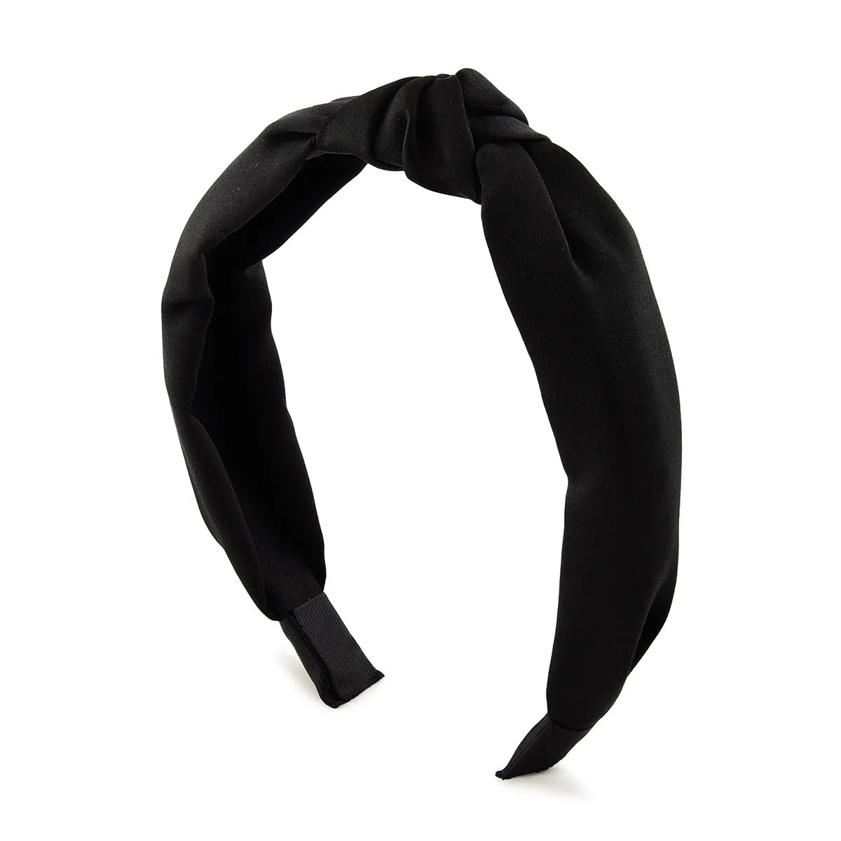 Toniq Black Satin Topknot Solid Hair Band For Women(OAWXXH90 F)