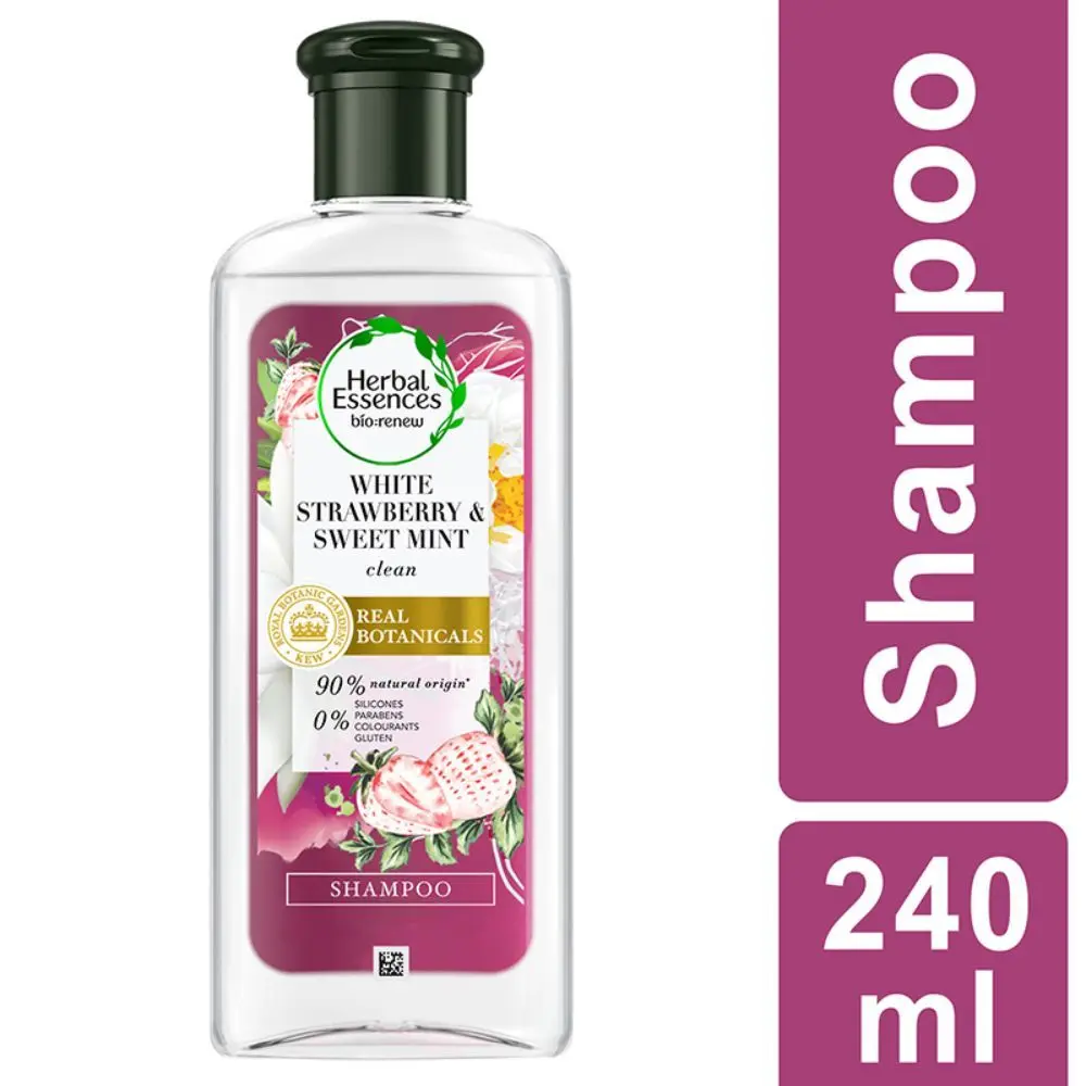 Herbal Essences White Strawberry & Sweet Mint SHAMPOO- For Cleansing and Volume - No Paraben, No Colorants, 240 ML