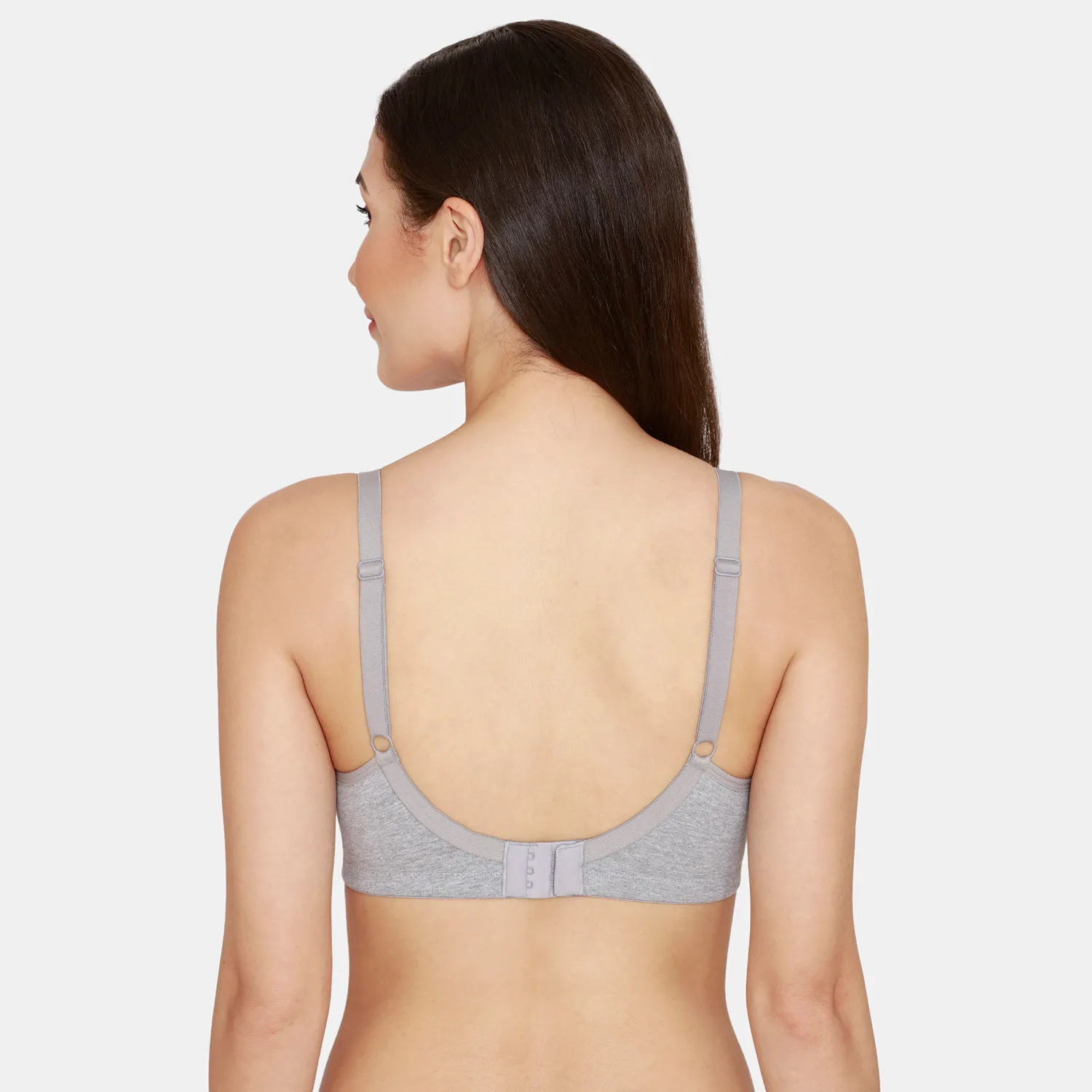 Zivame Maternity Double Layered Non Wired 3/4th Coverage Maternity/ Nursing Bra - Grey (34C)